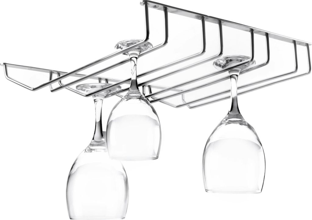 Gläserschiene 34 cm 4 Reihig verchromt