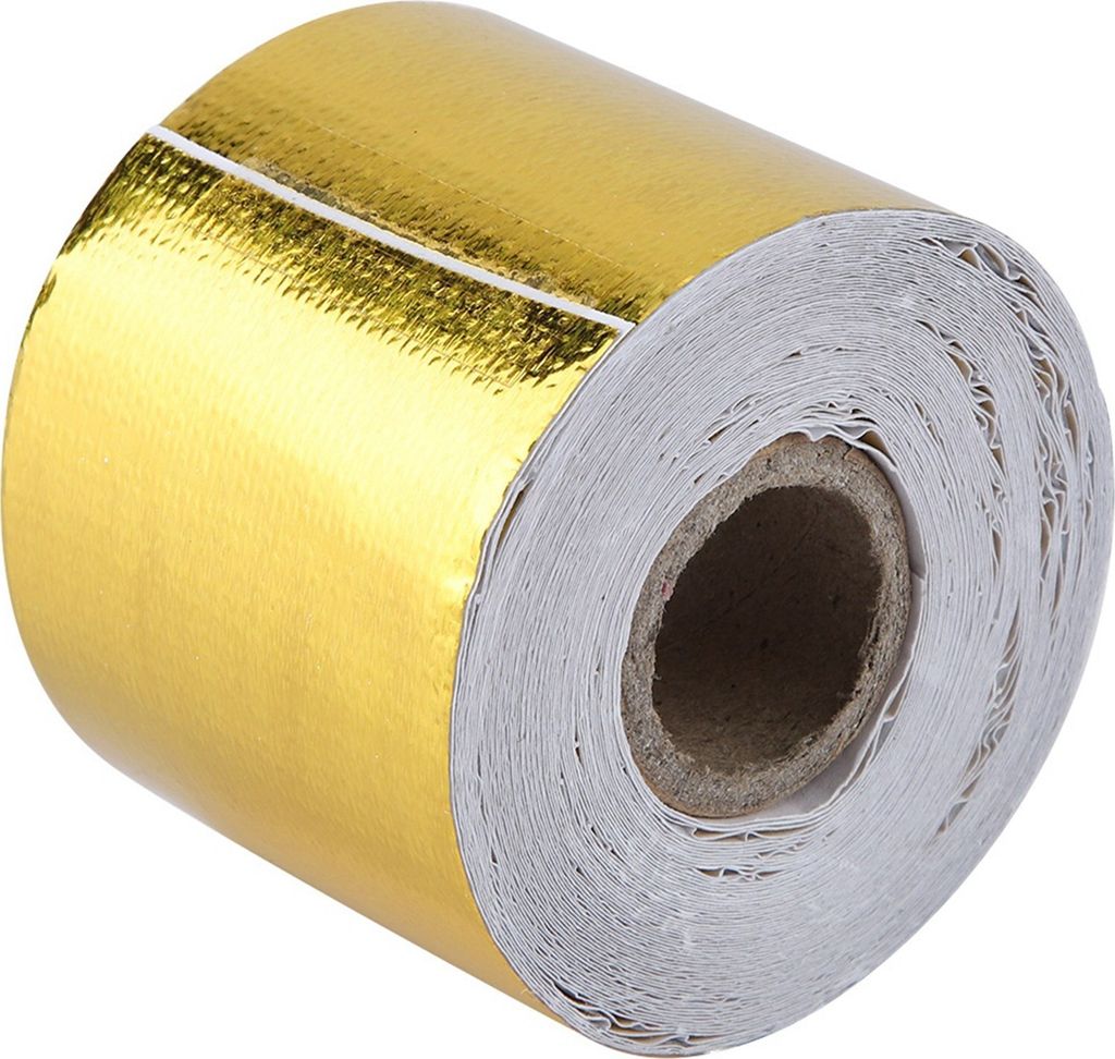 1 Rolle Goldenes Auto Aluminiumfolie selbstklebend reflektierend Hitzeschild Wrap Tape (10m * 5cm)