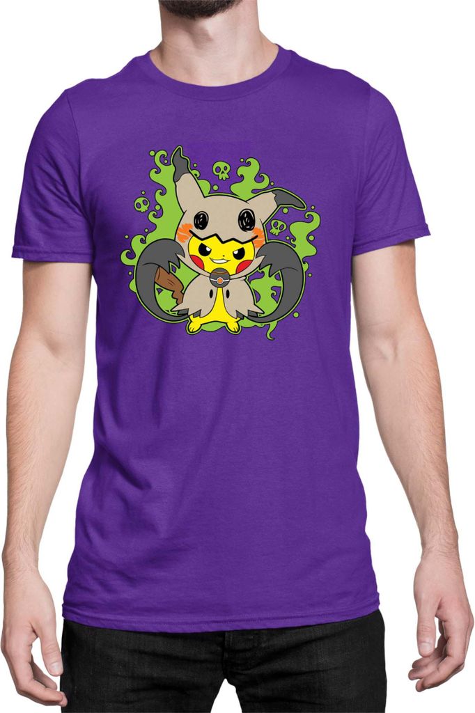 Herren T-Shirt Japan Manga Anime Comics Pokemon 040, Man M / Lila