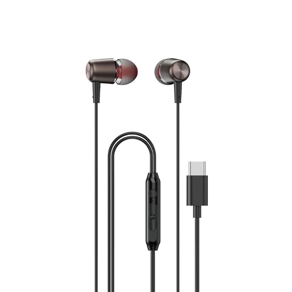 Dudao X1PROT káblové slúchadlá do uší USB-C 1,2 m - čierne Obrázok produktu 