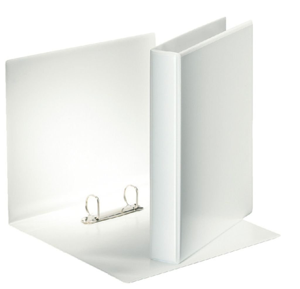 Esselte Ringbuch Präsentation Ordner, mit Taschen, A5, PP, 2 Ringe, 25 mm, weiss