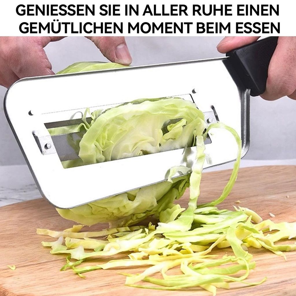 Krauthobel Edelstahl 2er Set, Gemüseschneider für Kohl &