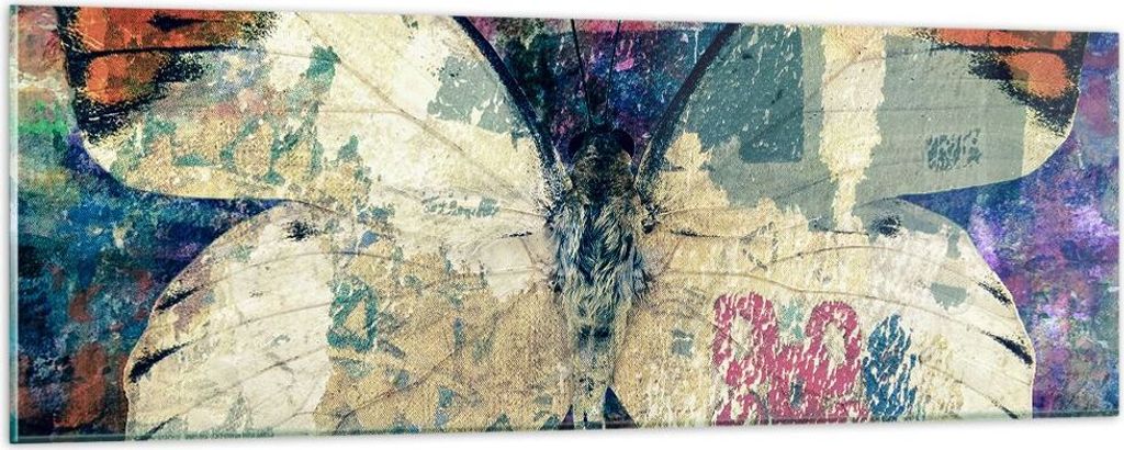 Bilder auf glas - Schmetterling Abstraktion - 90x30cm - Produktbild 