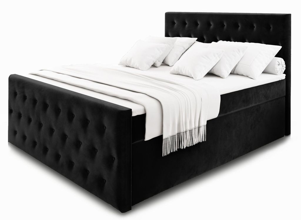 Masseno Boxspringbett FONDI 140x200 cm Komplett-Set mit Produktbild 