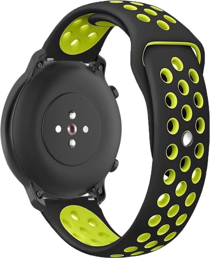 Strap-it Garmin Vivomove 3s Sportarmband - 39mm - Schwarz / Gelb