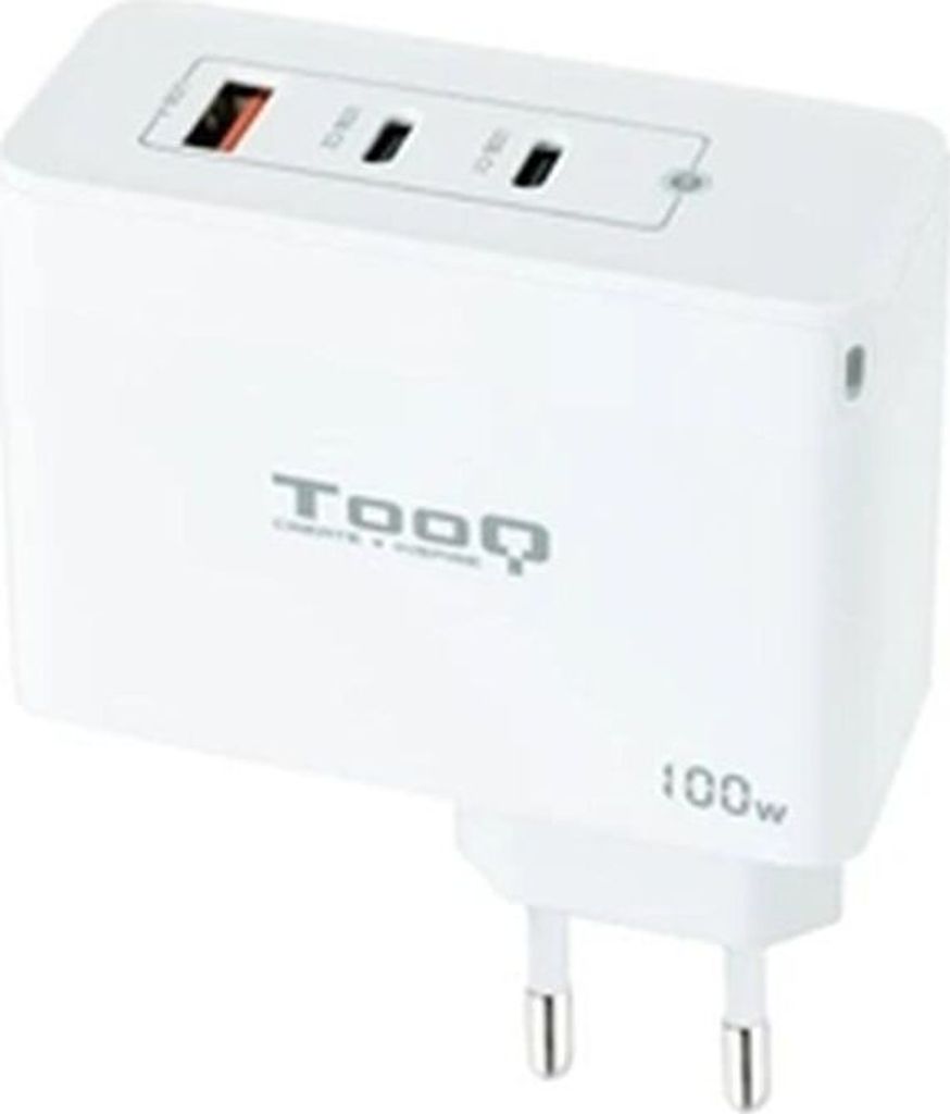TooQ GaN Wall Charger TQWC-GANQC2PD100W/ 2xUSB Type-C/ 1xUSB/ 100W