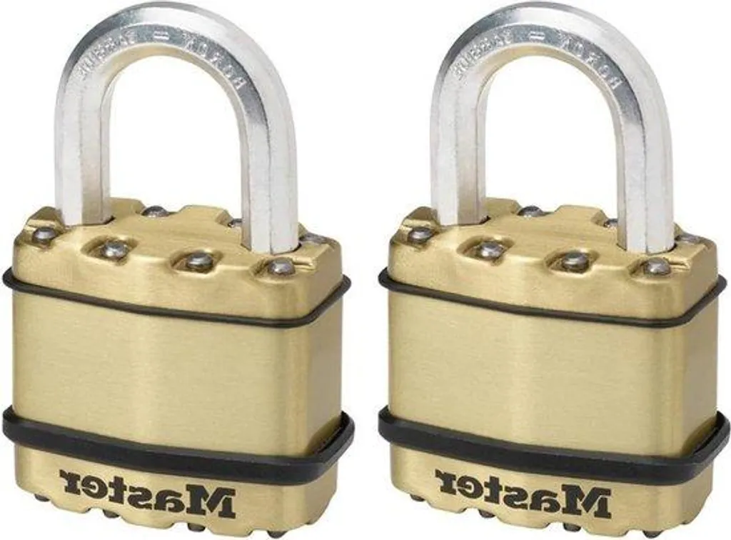 Double cadenas de sécurité extérieur en acier trempé traité laiton