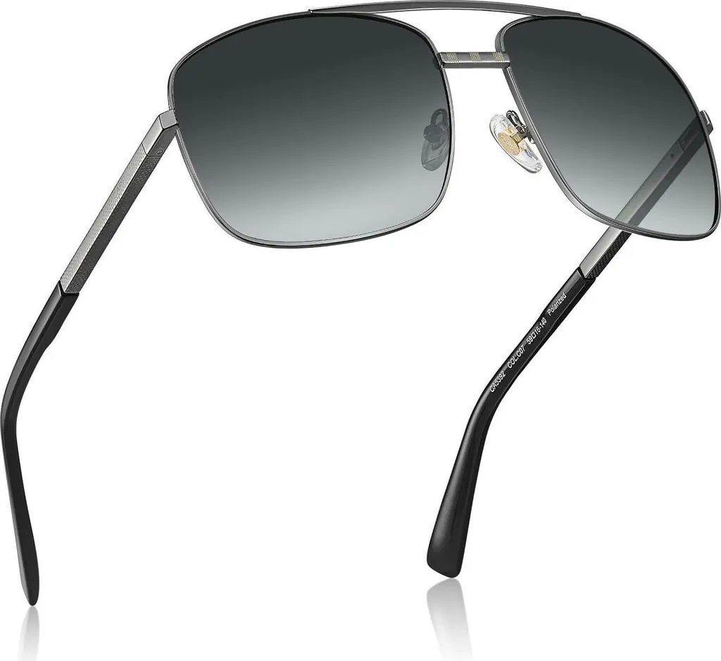 CARFIA Aviator Uomo: Occhiali Polarizzati in Metallo per Outdoor e Guida