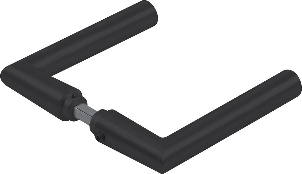 Dorma-Glas Türklinken für Glastüren L-Form - für alle Glastürschlösser mit VK 8mm, Aluminium schwarz matt