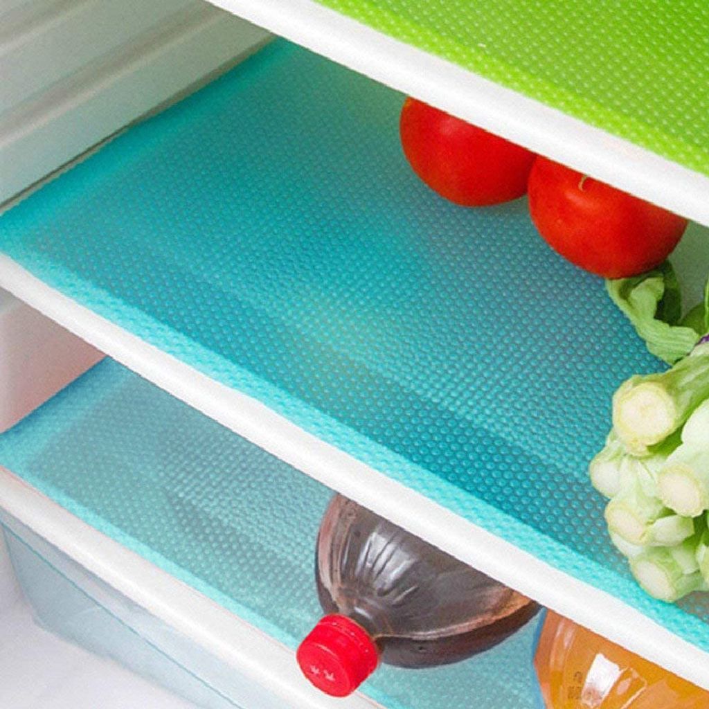 4 Stück Antibakterielle Kühlschrankmatten, H0128 Blau Produktbild 
