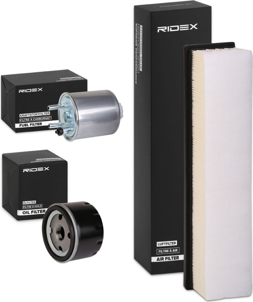 RIDEX Filterset Inspektionspaket Filtersatz für RENAULT TWINGO II (CN0) KANGOO Express (FW0/1)