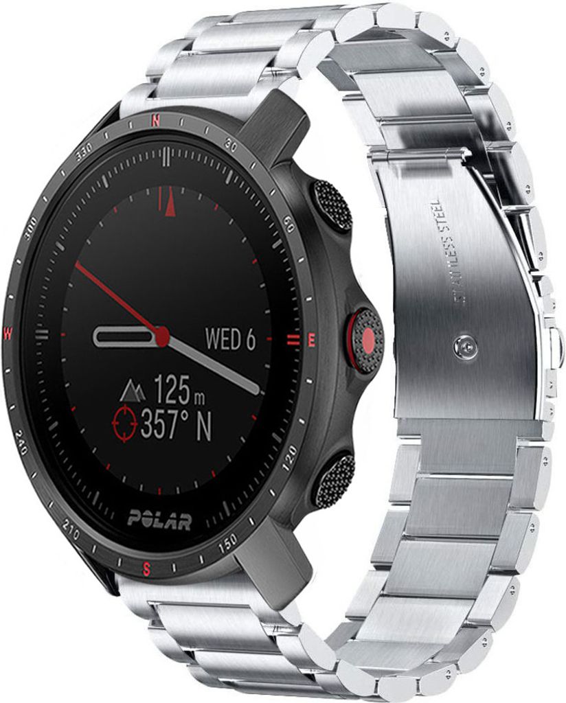 Strap-it Titanarmband - Kompatibel mit Polar Grit X ProArmband Ersatzarmband Titanium Armband mit faltschließe Sportuhr zubehör für smartwatch 2...