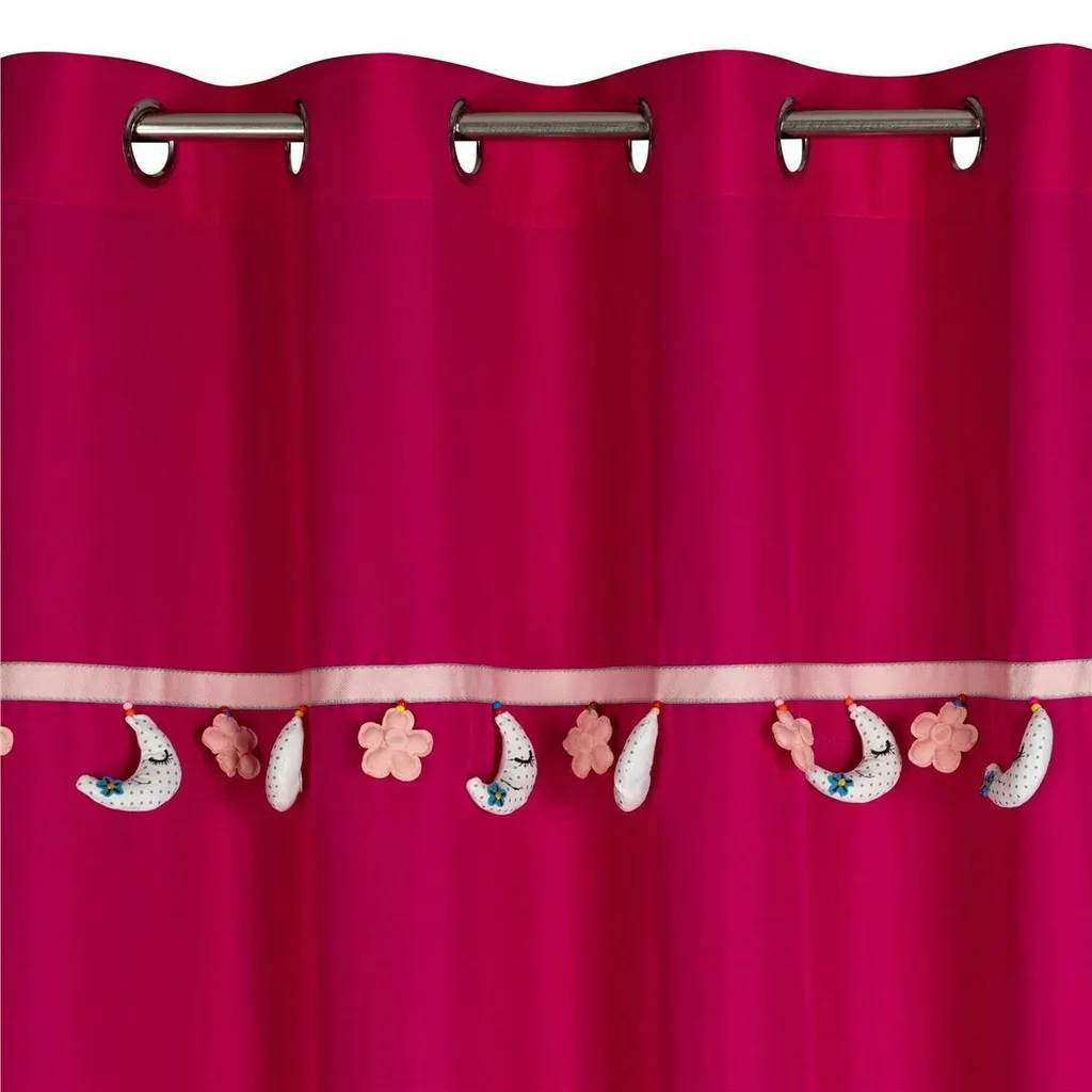Rideau pour chambre d'enfant 140x250 cm Amarante avec Appliqué Décoratif