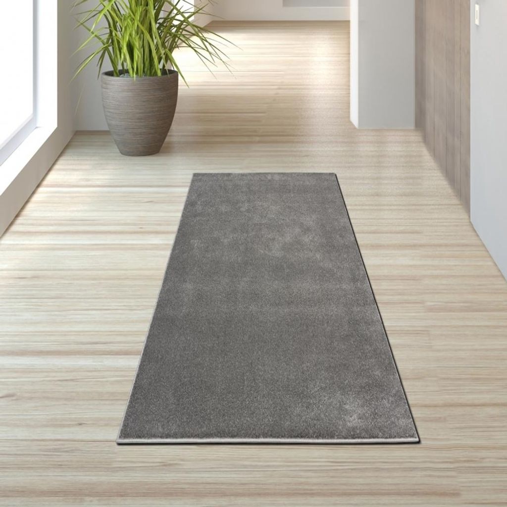 Teppich Anthrazit pflegeleicht robust Größe - 80 x 150 cm
