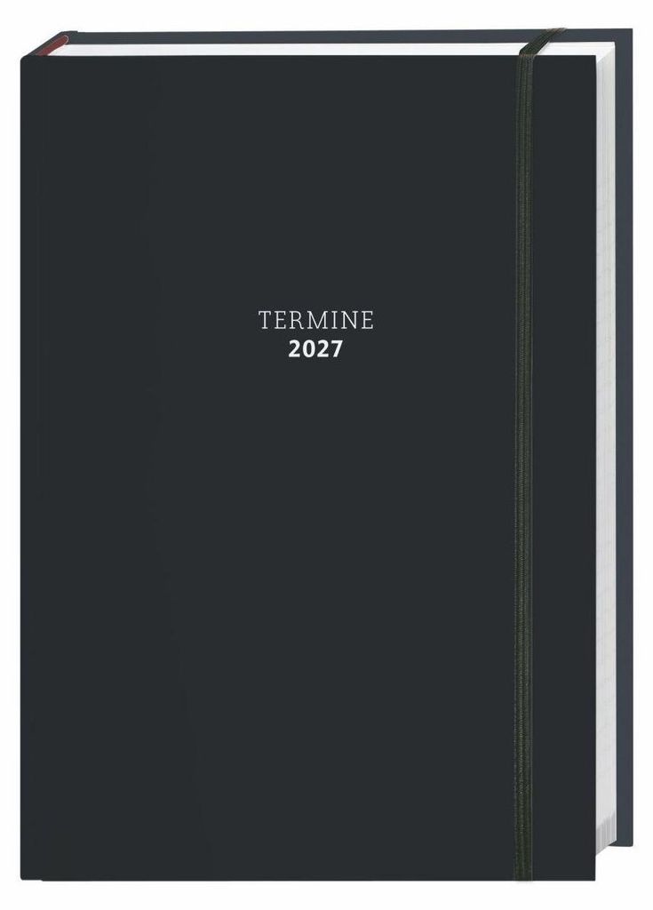 Tages-Kalenderbuch A6, schwarz 2027