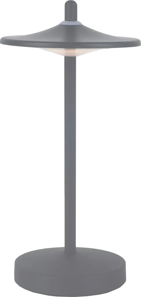 MÜLLER-LICHT Lampada da tavolo ricaricabile a LED 27700202, dimmerabile, 3000K, bianco caldo, grigio