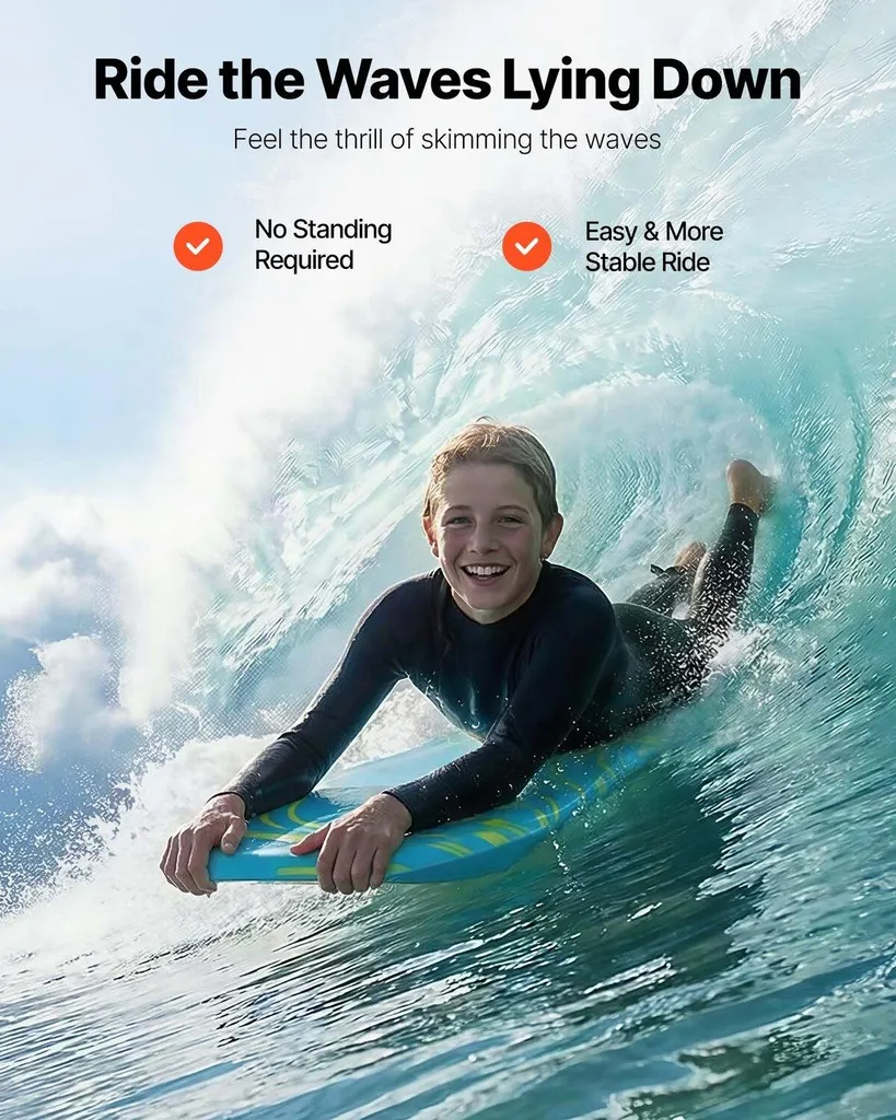 Planche de Bodyboard d'entraînement 105 cm pour plage et océan - 2