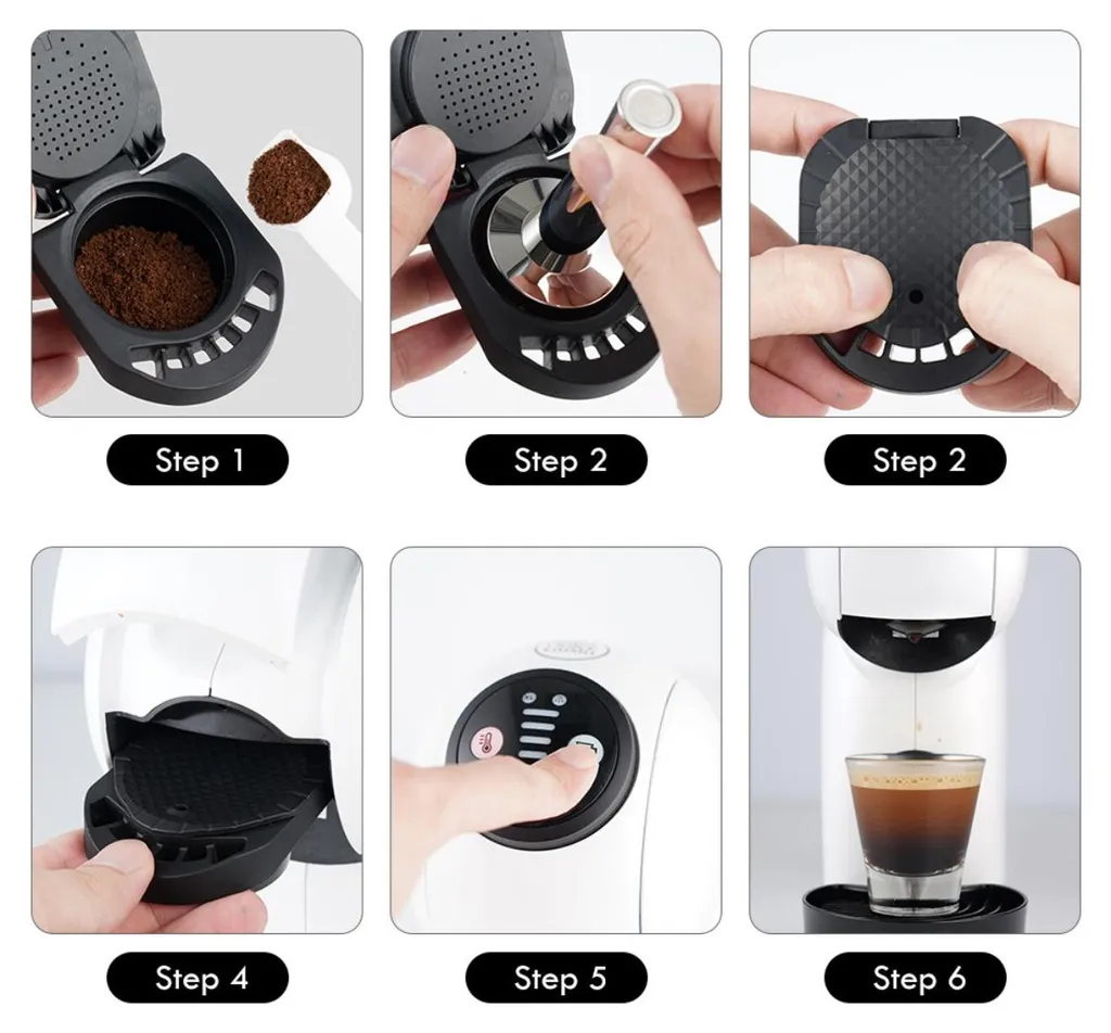 Plateau Café en PP Noir Résistant 10x8x6 cm pour Système Dolce Gusto - 9