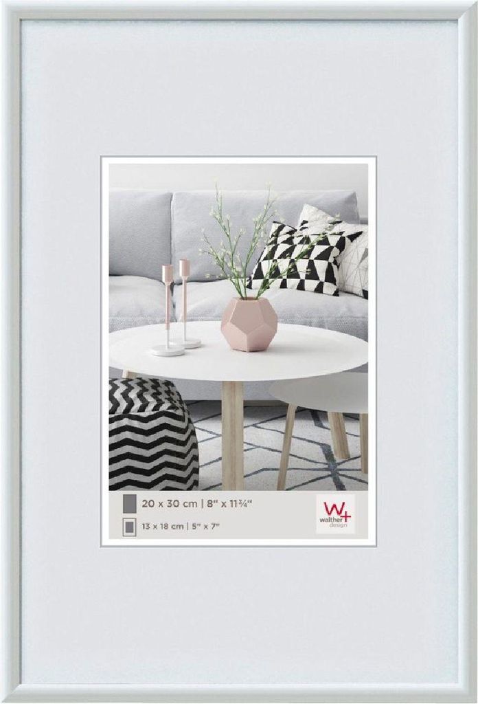 walther design Galeria Kunststoff Bilderrahmen 009X013 WEISS KW913H
