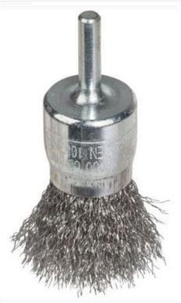 Pinselbürste aus Stahldraht, Schaft 6 mm, Durchmesser 15 mm – SZ DT 15