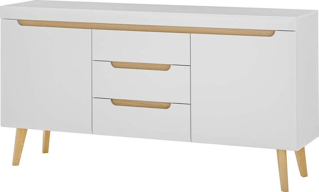 Großes Sideboard Svante - Weiß matt Produktbild 