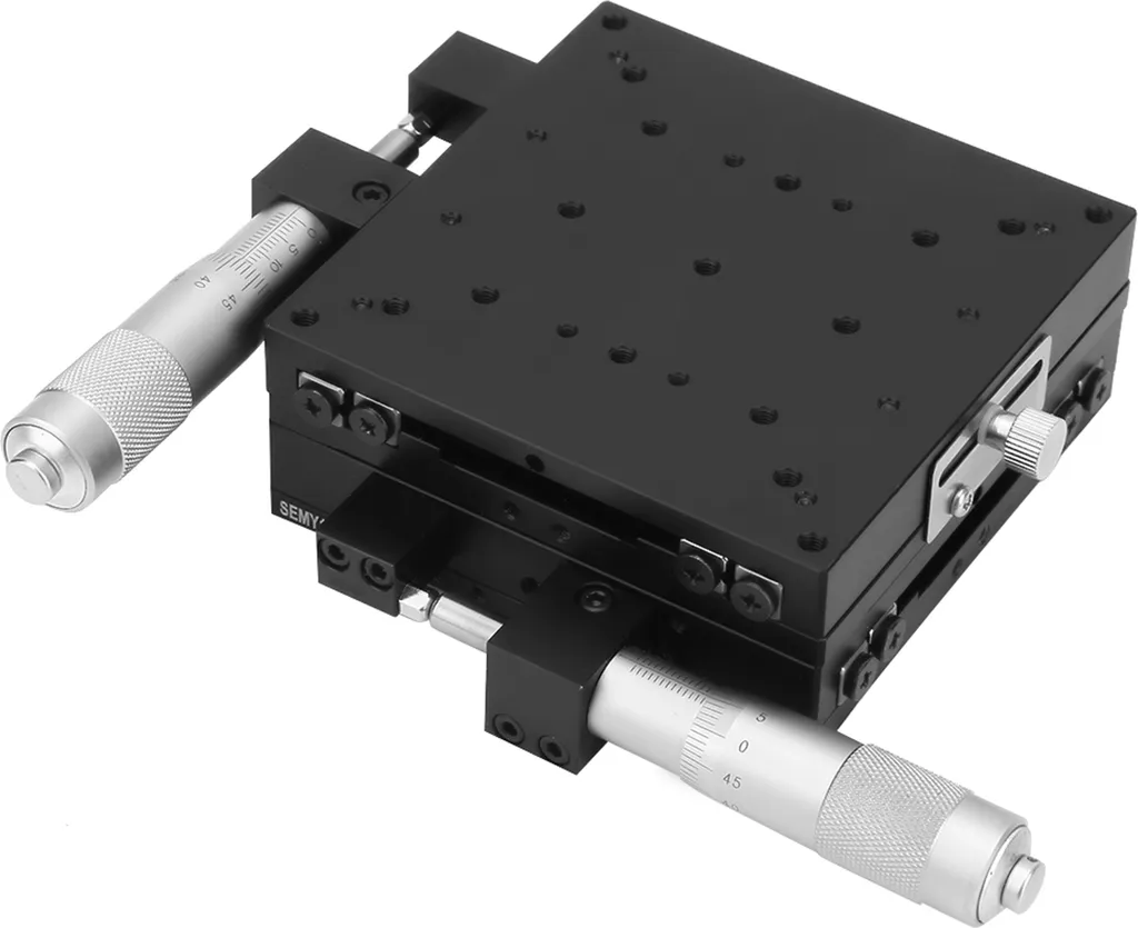 Platine XY de précision à rouleaux croisés 100mm avec réglage manuel