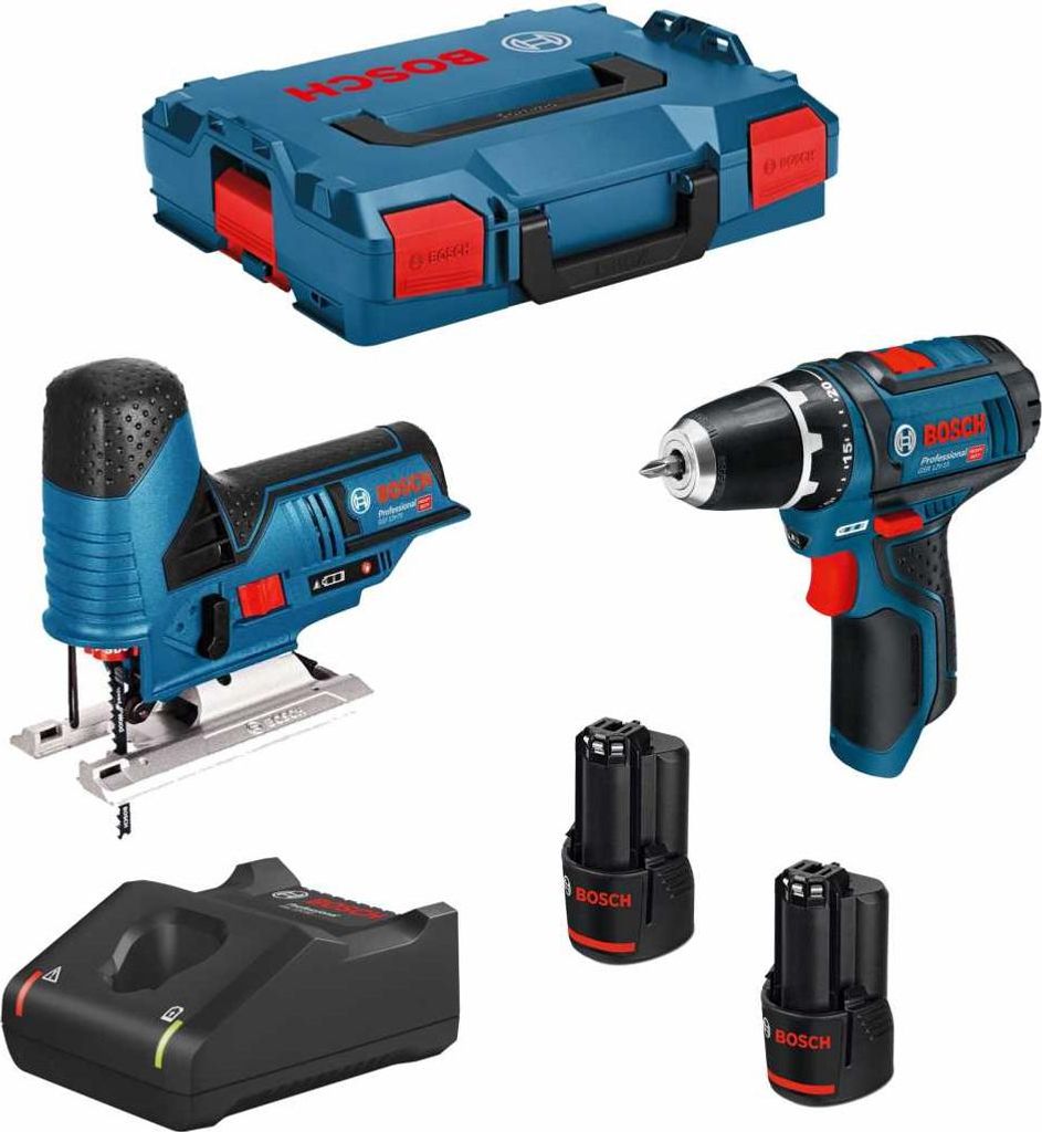 BOSCH Kit 12V B12GSTGSR2bat3a-40 (GSR 12V-15 + GST 12V-70 + Produktbild 