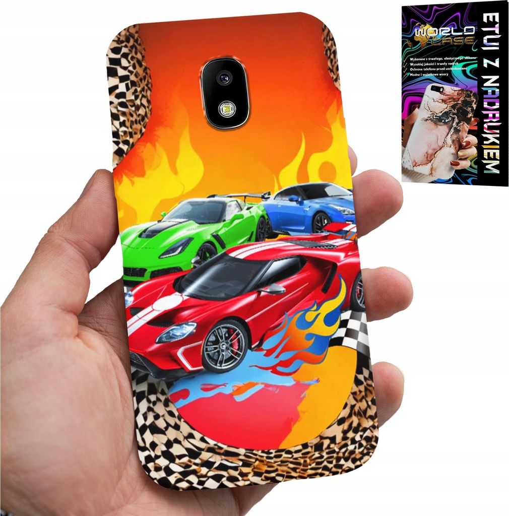 Fall Für Samsung Galaxy J5 2017 - Für Kinder, Rennwagen + Glas