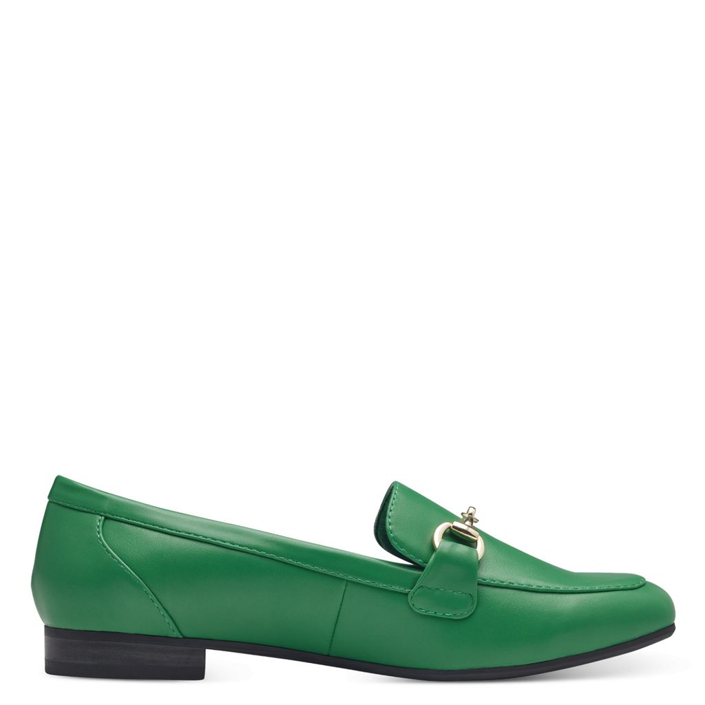 MARCO TOZZI Damen Slipper Loafer elegant Zierspange 2-24213-41, Größe:39 EU, Farbe:Grün