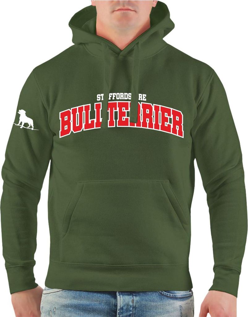 Herren Kapuzenpullover Staffordshire Bullterrier LOGO