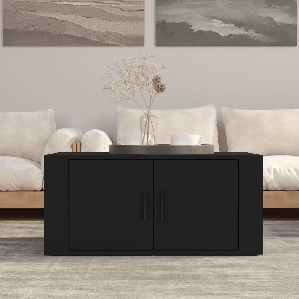 Maison Exclusive - Couchtisch Schwarz 80x50x36 cm Holzwerkstoff