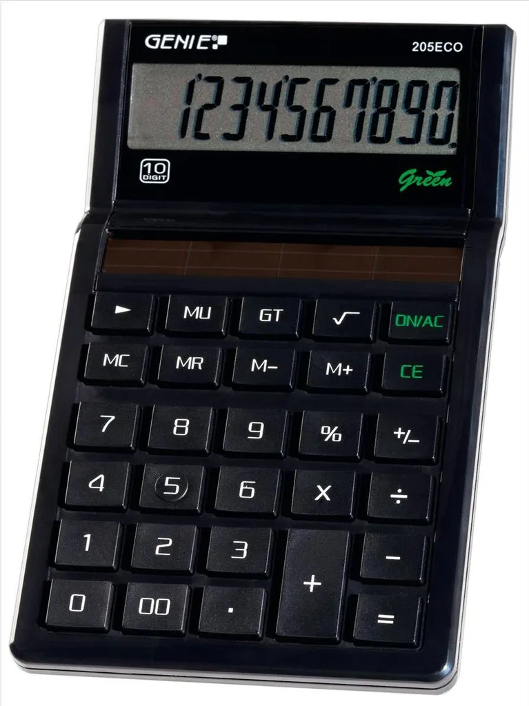 Ne manquez plus de piles avec la calculatrice solaire Genie 205 Eco 12