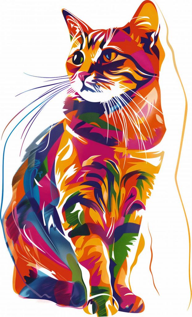 Plakat 30x45cm Gesättigte Katze