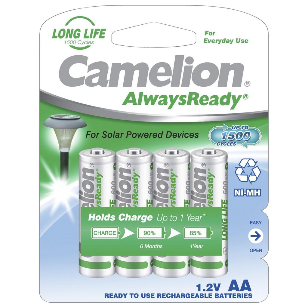 CAMELION NI-MH Always Ready HR6 / AA / 600mAh / BP4 Produktbild 