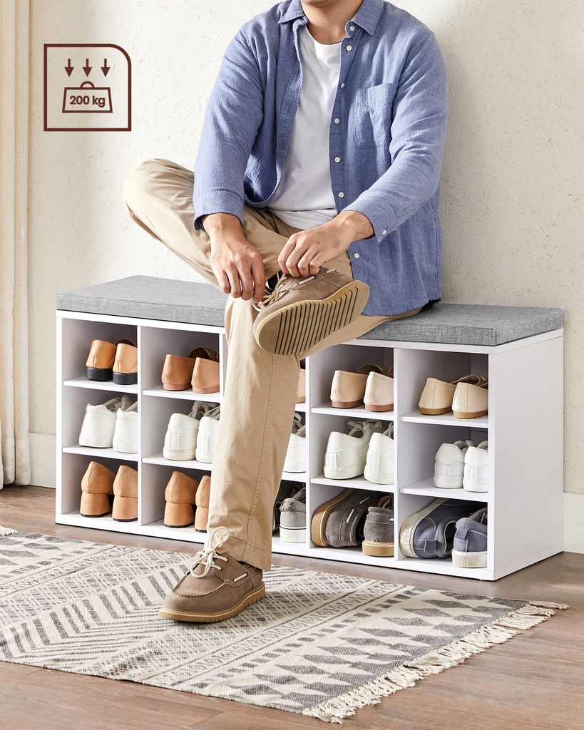 VASAGLE Schuhbank, Sitzbank, Schuhregal, mit Kissen und 15 Produktbild 5