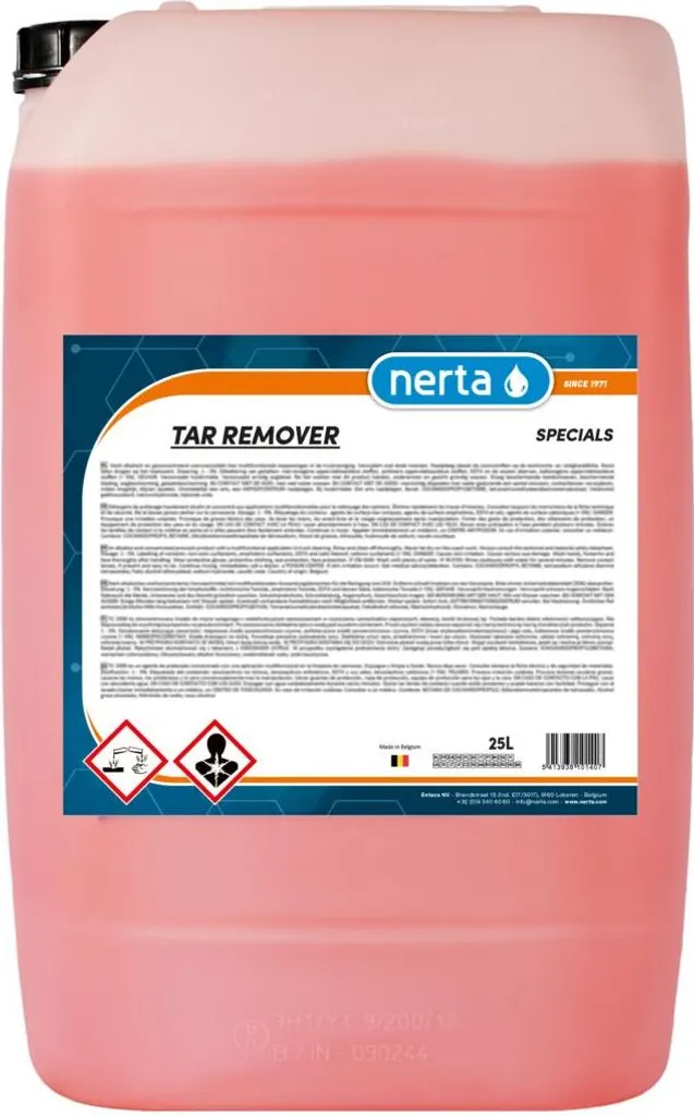 Nettoyant Goudron Nerta Tar Remover 5L pour Rénovation Carrosserie
