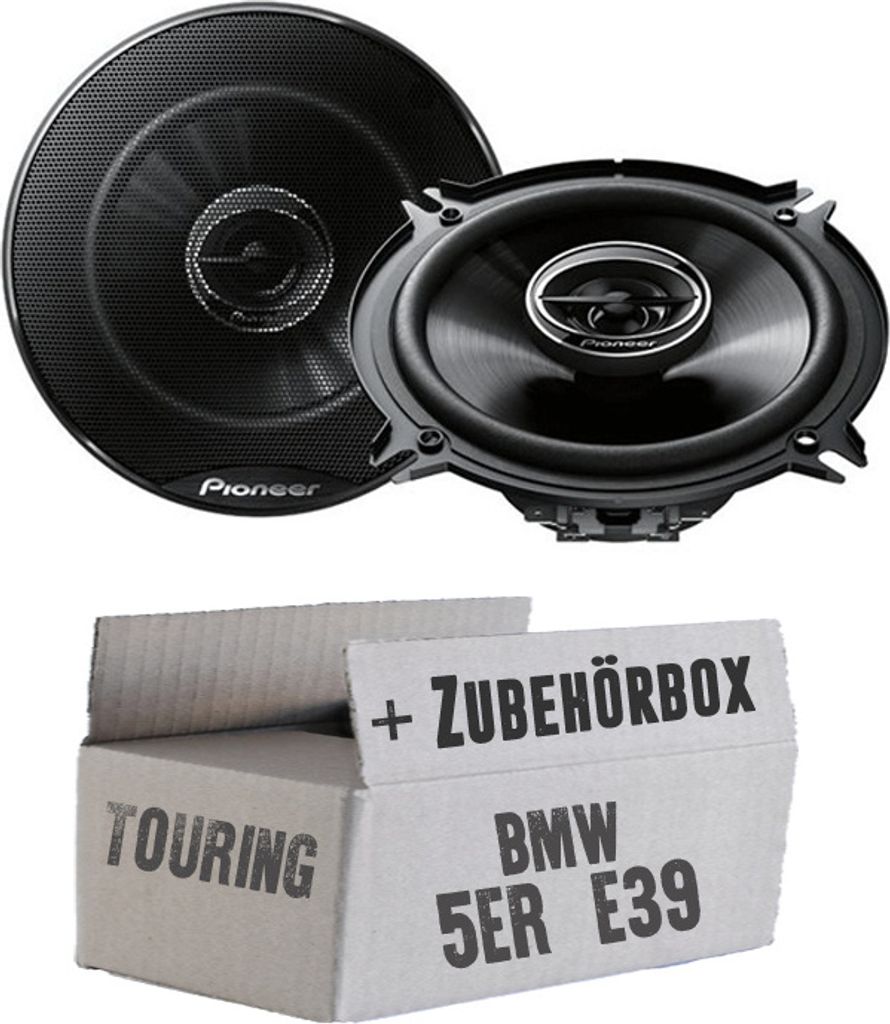 Pioneer TS-G1320F - 13cm 2-Wege Koax Lautsprecher - Einbauset passend für BMW 5er E39 Touring - justSOUND