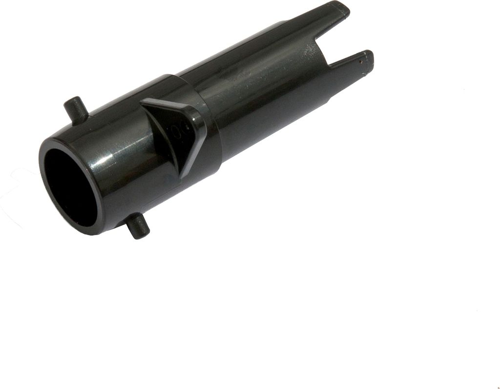 A black plastic adapter for a Bestway Lay-Z-Spa, shown against a white background.