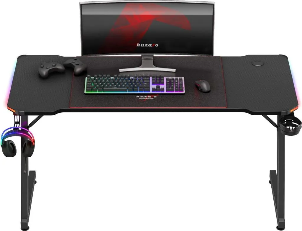 Bureau Gaming Huzaro Hero 3.3 RGB pour setup streaming et e-sport Pro