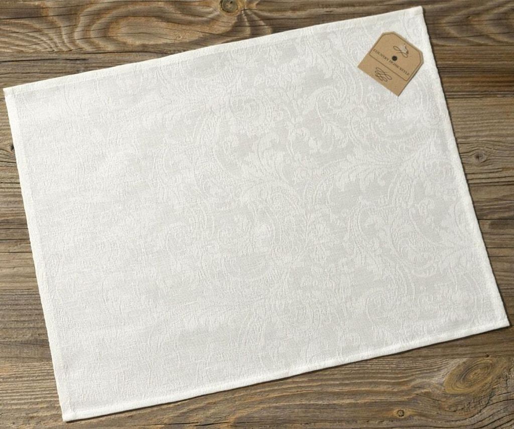 Tischset Textil MILA einfarbig weiß 35x47 cm Leinen Produktbild 