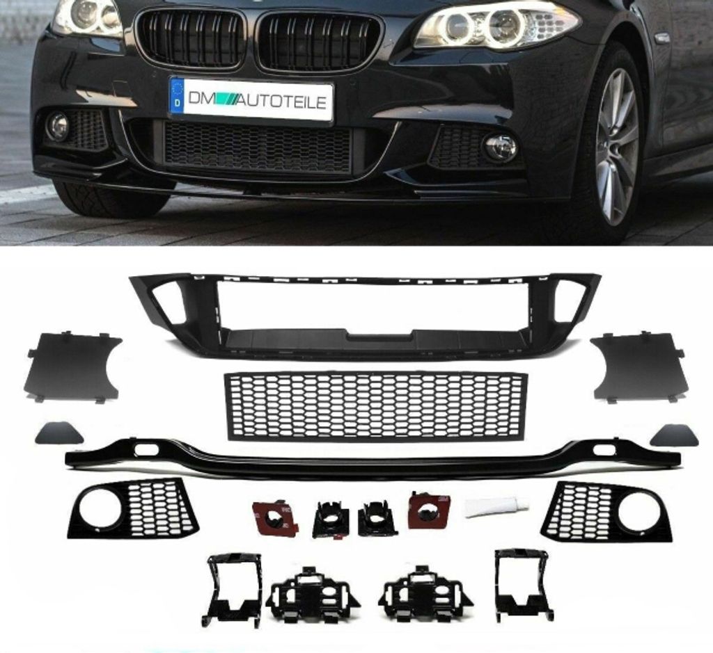 SET Zubehör Set Komplett Stoßstange vorne passt für BMW 5er F10 F11 mit M-Paket