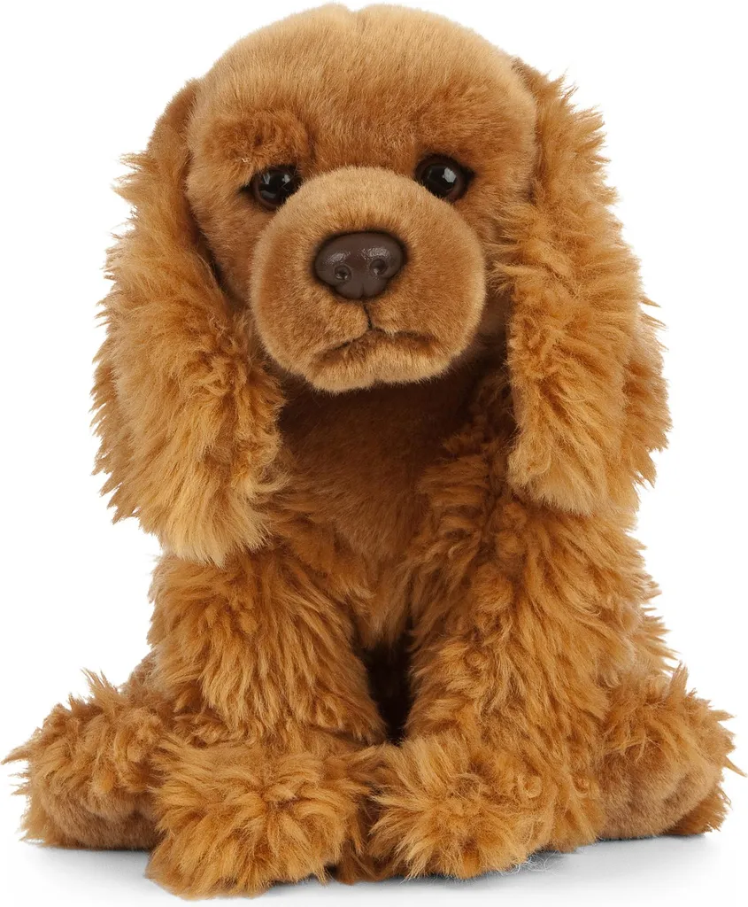 Petit chien Cocker en peluche 20cm - Cadeau enfant doudou de voyage