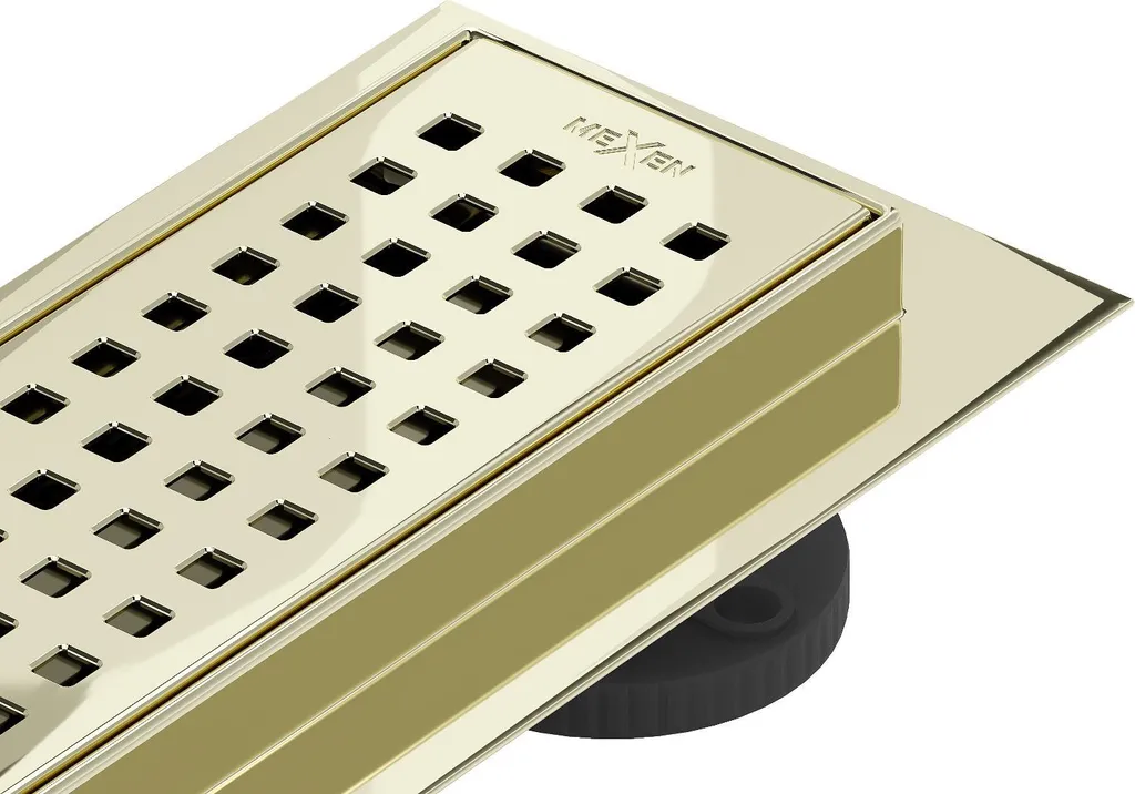 Scarico Doccia Lineare Mexen Flat M08 Oro 50cm - Sifone Basso 52mm