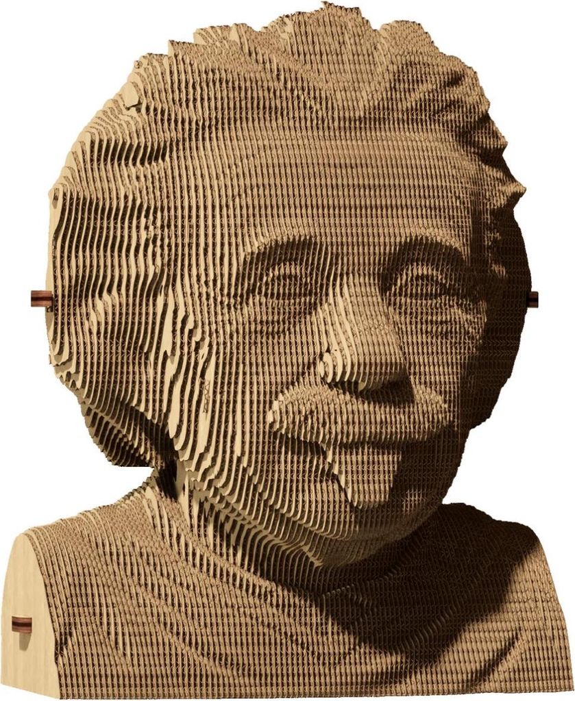 Puzzle 3D kartonowe - Albert Einstein Zdjęcie produktu 