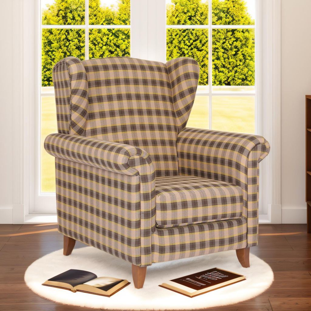 Polstersessel Loretta, ca. 86 x 81 x 105 cm – Kariert & Produktbild 