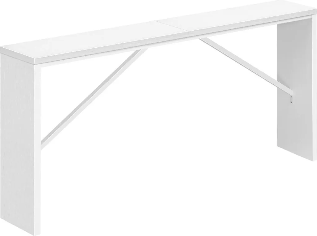 MAHANCRIS Table Console Canapé Blanche Stable et Rétro 158x23x80cm