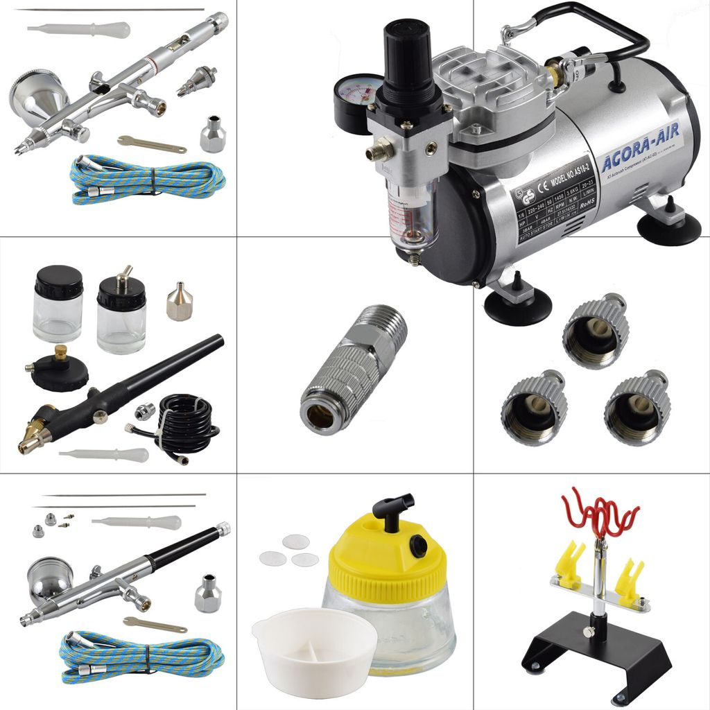 Agora-Tec Airbrush Komplett-Set EXPERT VI.13