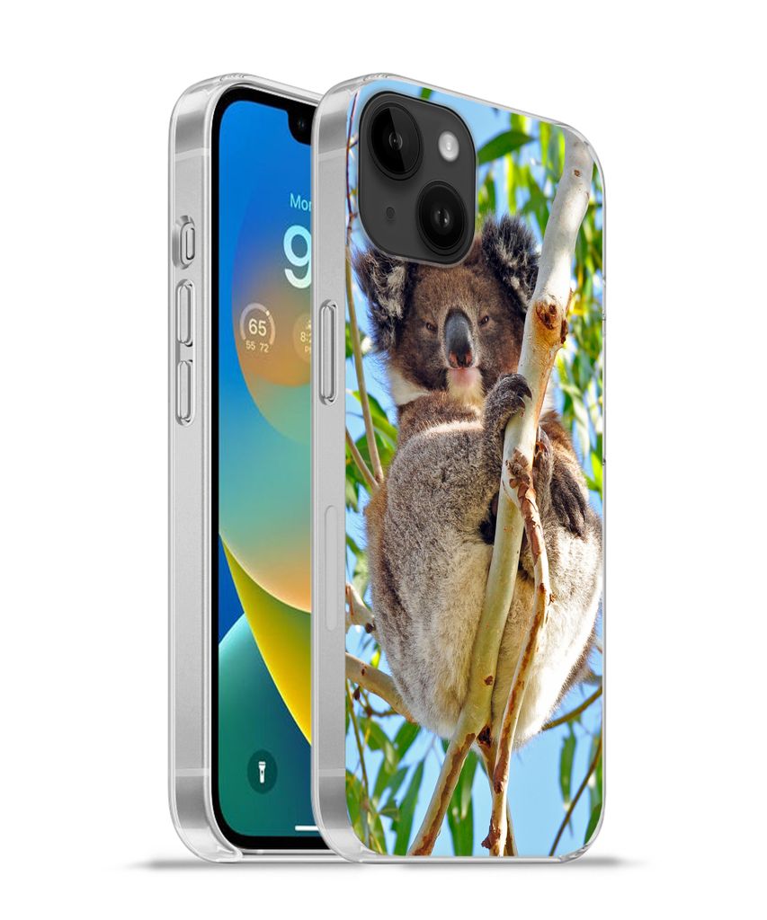 MuchoWow Handyhülle Schutzhülle Hülle für Apple iPhone 14 Plus - Soft case Koala - Luft - Kinder - Jungen - Mädchen Silikon Softcase Handy H...