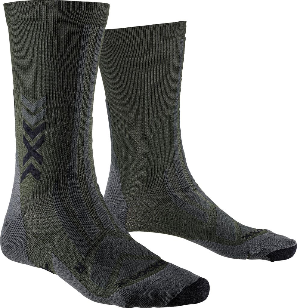 X-SOCKS Hike Discover Crew - High-End-Funktionssocken für verbesserten Komfort, Atmungsaktivität und Schutz bei ausgedehnten Wandertouren - Salbe...