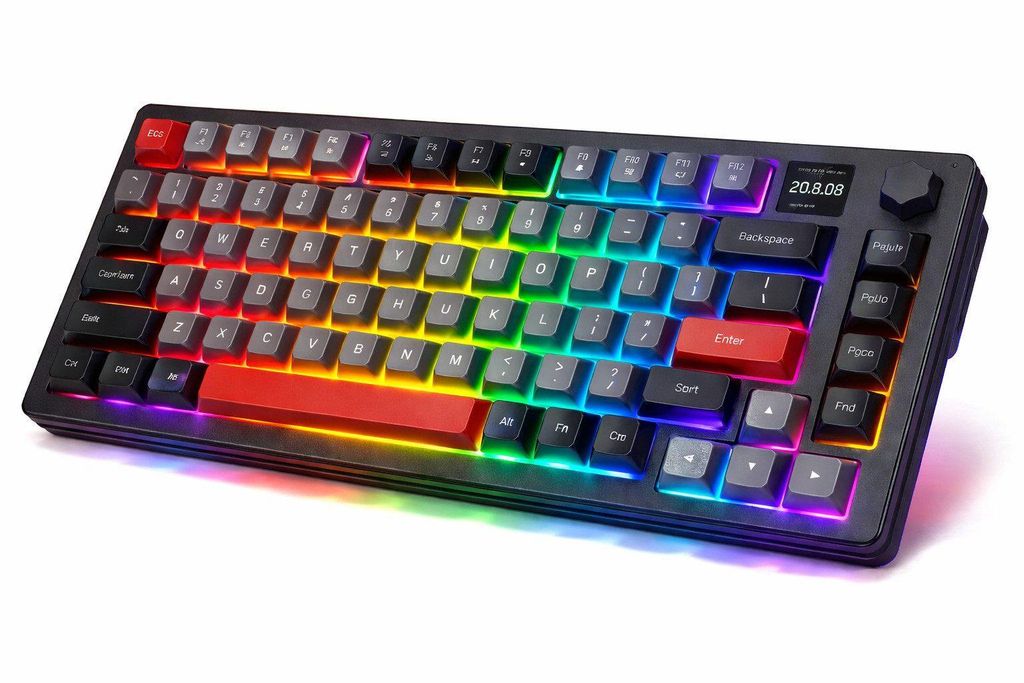 GOLDSTERN-TECH Wireless-Tastatur (Wireless 75% Gaming-Tastatur mit RGB & Anti-Ghosting)